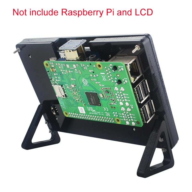 Raspberry Pi 3 modèle B + Support acrylique blanc/noir uniquement pour écran tactile 5 pouces pour écran tactile Raspberry Pi 3 - imagen 3