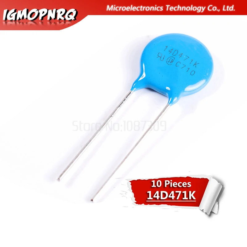 Varistor de 10 piezas, 14D471K, 470V, piezorresistencia, 14D471