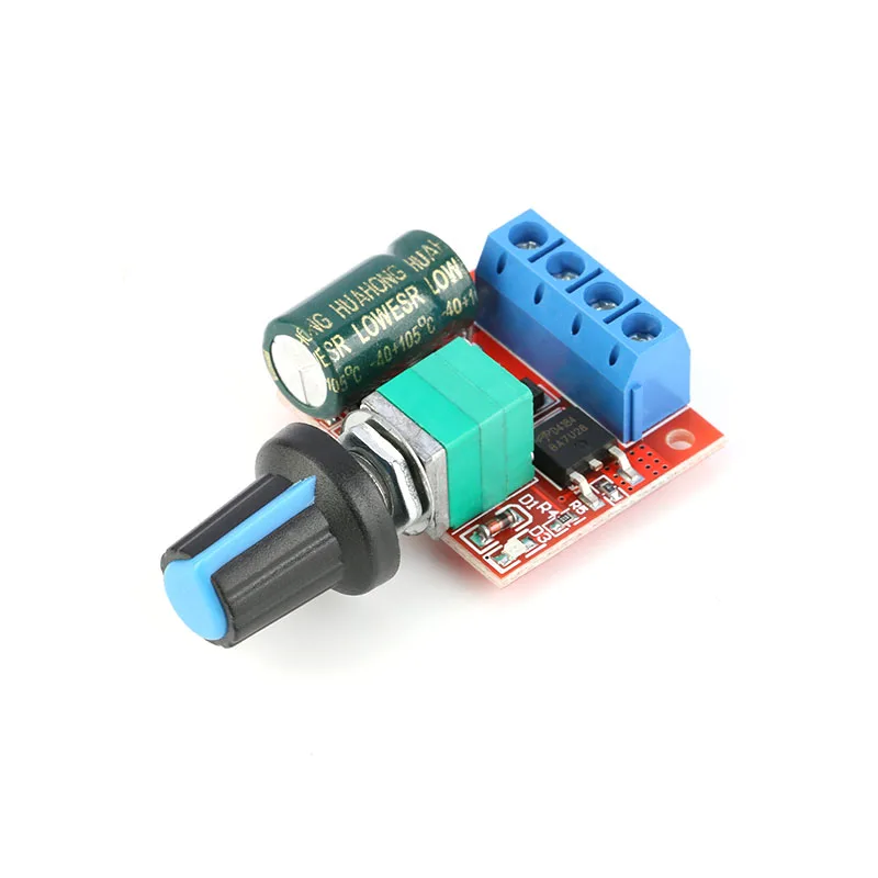 Módulo controlador de velocidad de Motor, regulador de velocidad de 5V-28V, 5A, 90W, interruptor de placa de ajuste de 24V, Mini PWM DC-DC - imagen 3