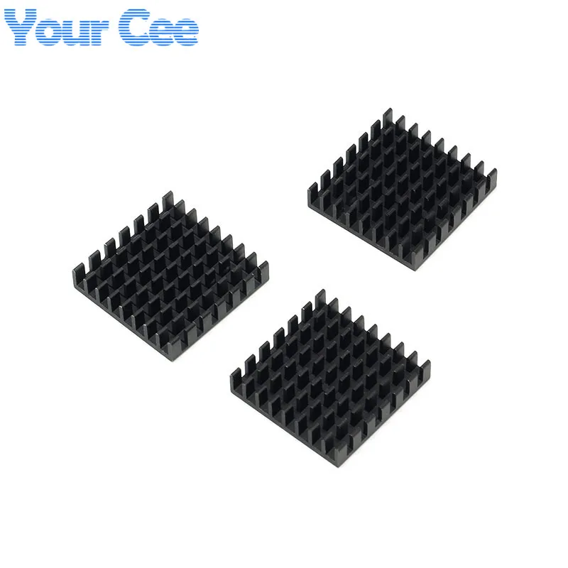 20 piezas/1 unidad 28*28*6mm disipador de calor aleta de refrigeración disipador de calor de aluminio enfriador del radiador 28X28X6mm - imagen 3