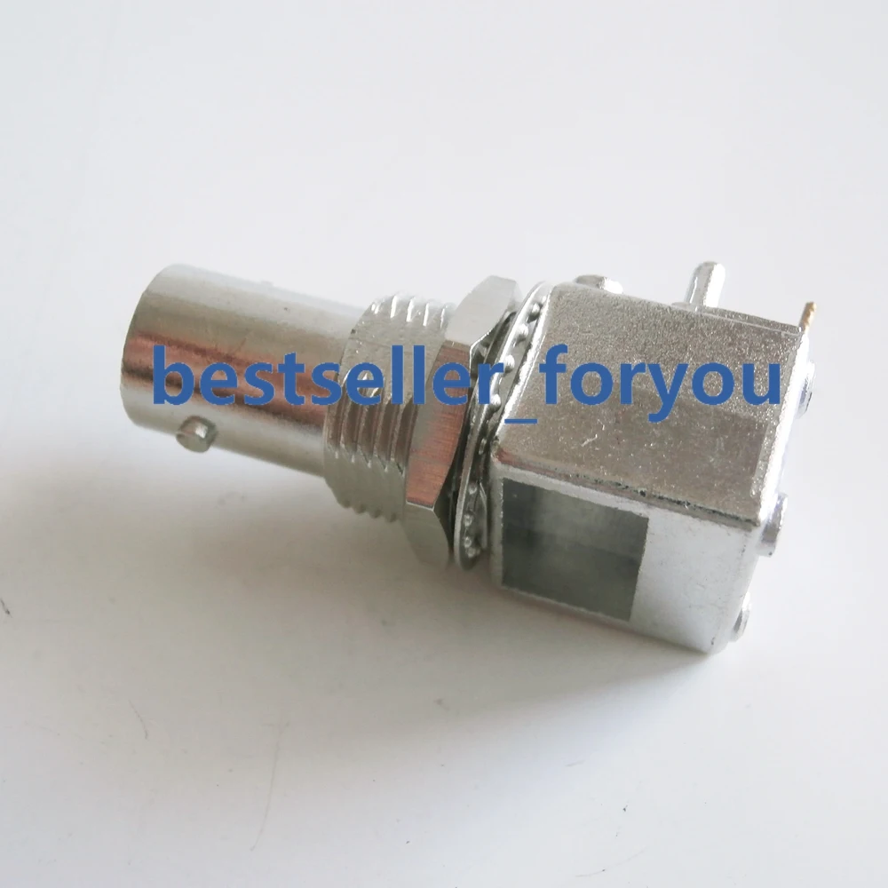 Conector BNC Hembra Q9 Montaje PCB Ángulo Recto RF - imagen 3