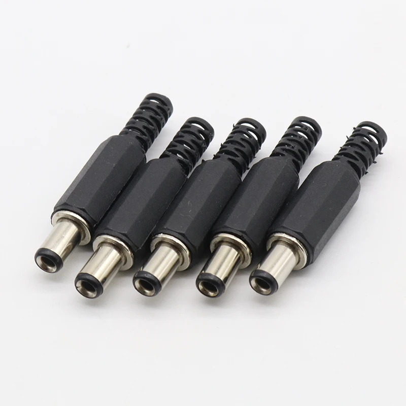 IMC hot 5 hembra + 5 macho, cubierta de plástico negro, 2,1x5,5mm, conector macho de enchufe de alimentación DC - imagen 2