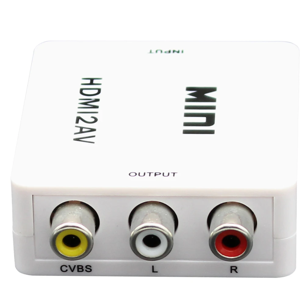 Mini convertidor de vídeo HD de fábrica, caja HDMI a AV/CVBS L/R, adaptador de vídeo 1080P HDMI2AV, compatible con salida NTSC y PAL - imagen 2