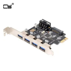 Hub USB 3.0 PCI Express 4 Puertos 5Gbps para Placa Base