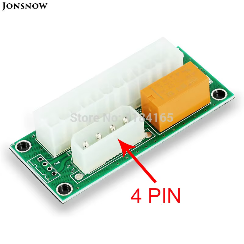 Extensor ATX 24 Pines Dual PSU – Sincronizador Arranque Minería Bitcoin - imagen 2