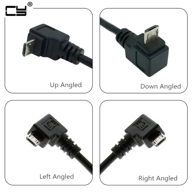 Cable Micro USB 90 Grados Macho para Tableta - Carga y Datos - imagen 2