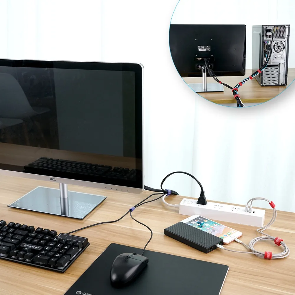 ORICO Cable organizador Cable bobinador auricular soporte Protector HDMI gestión de cables para iPhone Samsung Cable USB 0,5 m 1 m 2 m - imagen 5