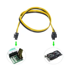 Cable Riser PCIe 6+2 Macho 50cm para GPU Minería