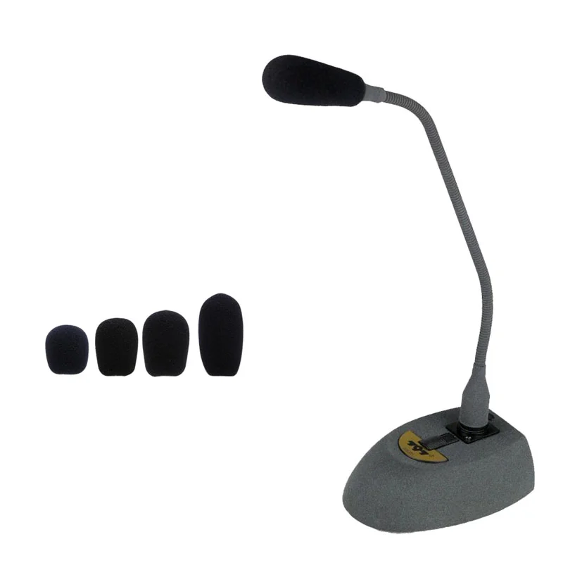 Cubierta de esponja para micrófono, funda de megáfono mike, funda de espuma, chaqueta negra, 5 uds.