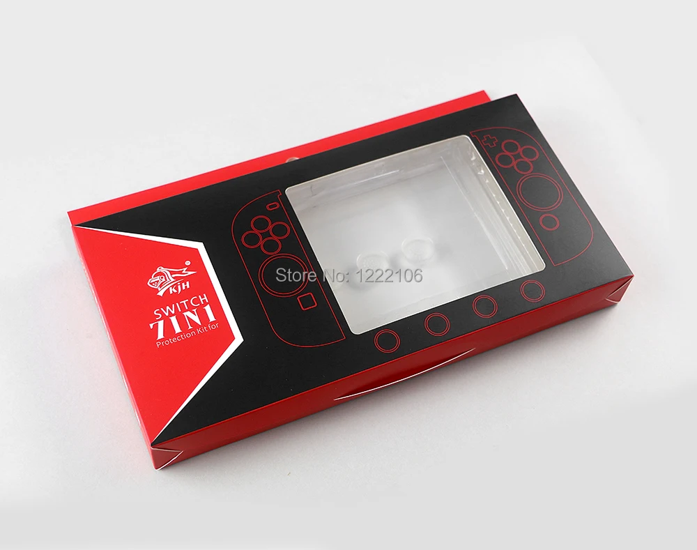 1 Juego de Protector de cristal, funda rígida protectora transparente, cubierta trasera, carcasa a prueba de golpes, tapas de Joystick para interruptor NS NX - imagen 5