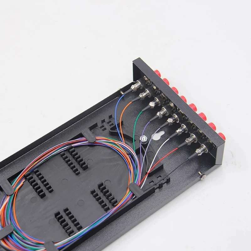 Caja de terminales FTTH de 8 núcleos FC FTTX incluye FC pigtail y adaptador SPCC 8 puertos panel de conexión de fibra óptica red SM ELINK - imagen 4