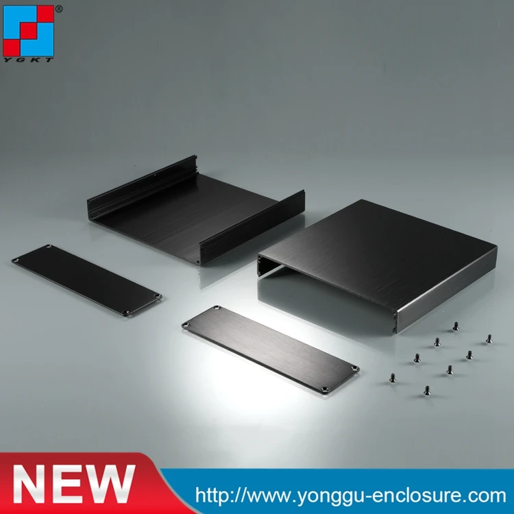 Caja de aluminio para placa de circuito, cepillo negro, diseño de caja de proyecto electrónico DIY, 152x44x200mm, nuevo - imagen 2