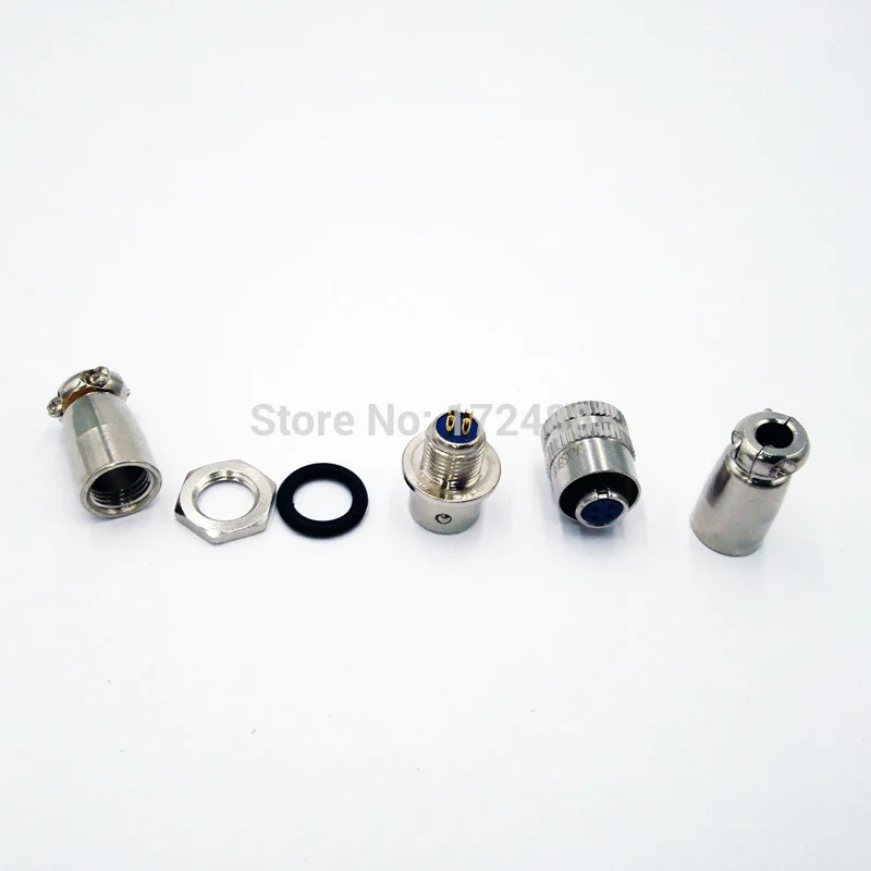 Conector de Cable M8 XS8, conjunto completo de conector de acoplamiento, 2 pines, 3 pines, 4 pines, macho y hembra - imagen 3