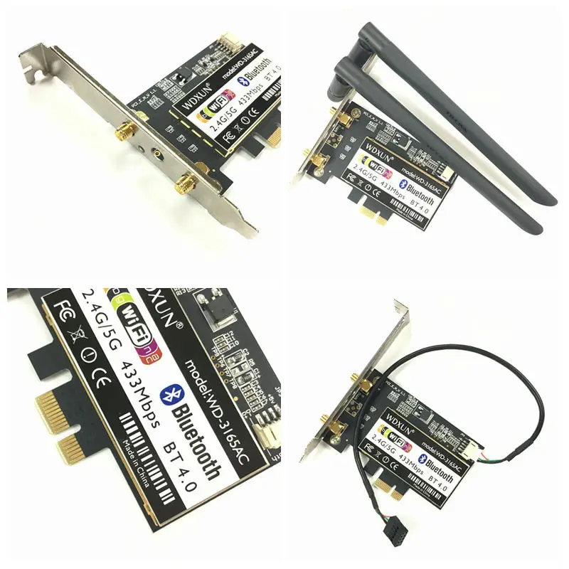 3165 2,4G/5G inalámbrico de doble banda 3165NGW NGFF 433Mbps Wi-Fi Bluetooth BT 4,0 Ethernet inalámbrico de escritorio 1X tarjeta WIFI 3165AC - imagen 4