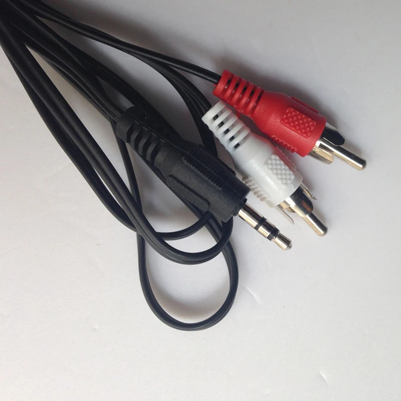 Cable de Audio Y vídeo de 3,5mm con conector Aux a 2 RCA, Cable divisor estéreo Y, adaptador AV, Cable 2RCA para PC, DVD, TV, altavoces VCR, nuevo - imagen 4