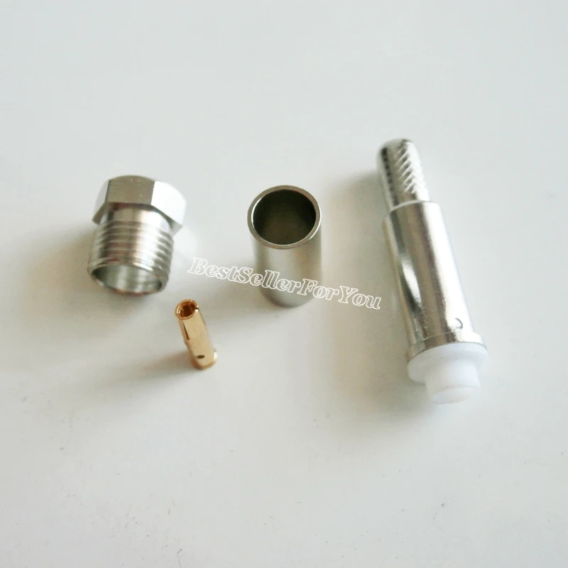 Conector hembra 10pce FME, engarce RG58, RG142, LMR195, RG400, cable recto