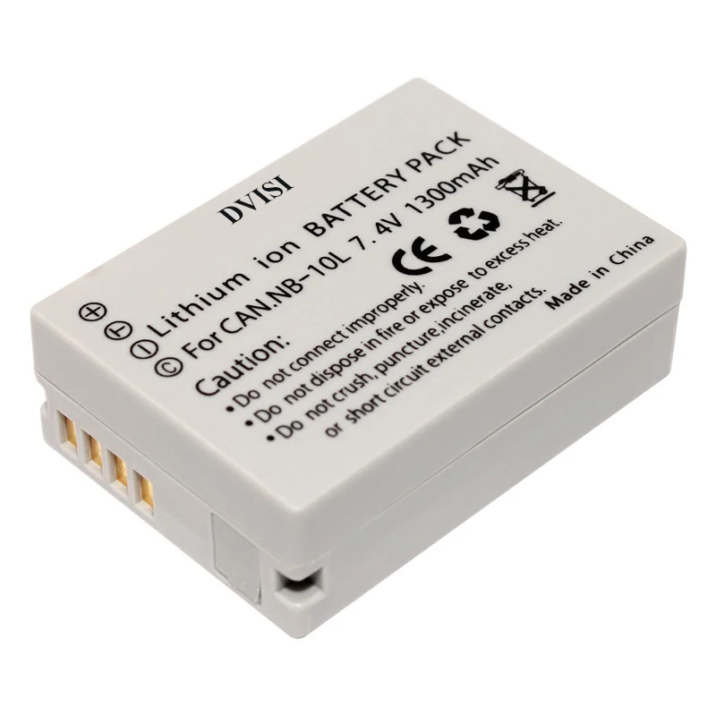 4 Uds NB-10L NB10L batería de cámara recargable con cargador Dual USB para Canon G1X G15 G16 SX40HS SX50HS SX60HS SX40 SX50 SX60 HS - imagen 4