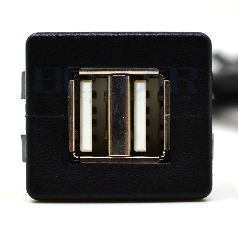 Cable de extensión de montaje empotrado de Panel USB 2,0 macho a hembra, doble cuadrado, 1M, con hebilla para salpicadero de coche, camión, barco, motocicleta, 3 pies - imagen 3