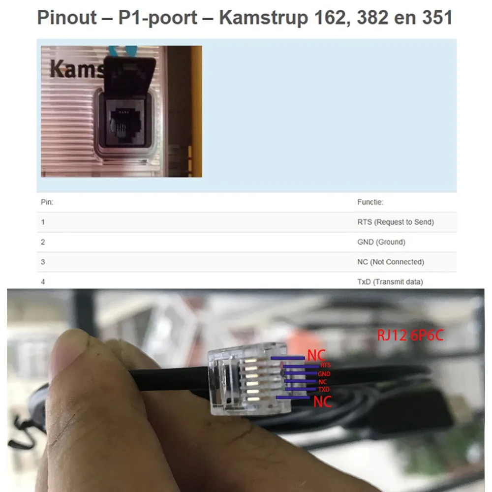 KAMSTRUP 162 382 EN351 RJ12 6P6C