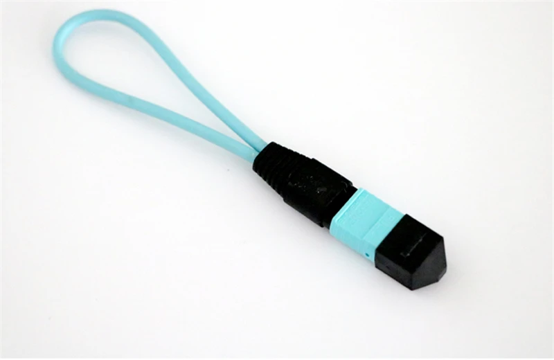 Cable Loopback de fibra MPO de 12 núcleos OM3 en cable circulador de fibra óptica color aguamarina MPO MTP MM envío gratis fábrica ELINK 2 uds - imagen 3