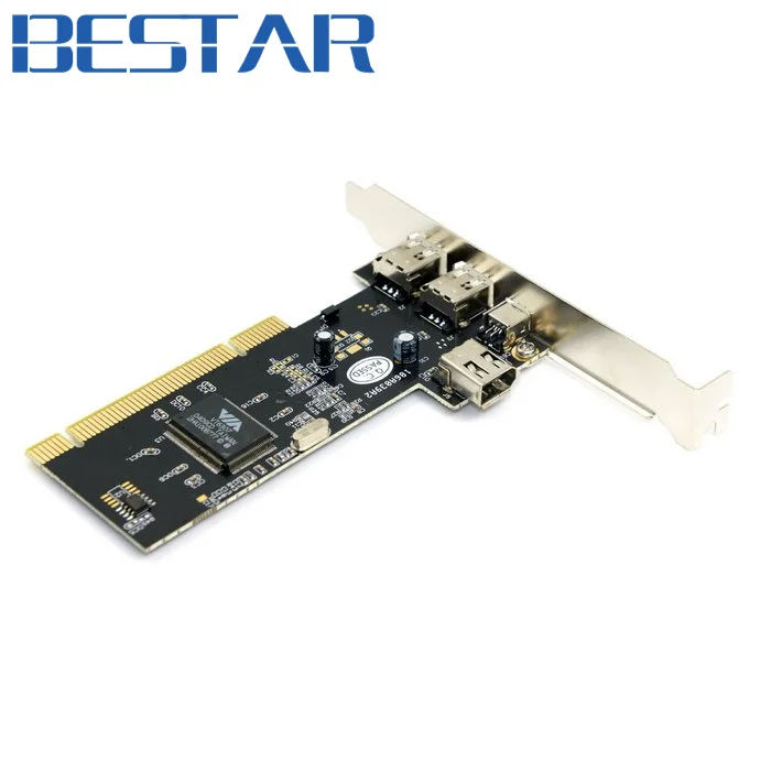 Tarjeta FireWire PCI Express 3 Puertos 6 y 4 Pines Compatible Windows 7/8