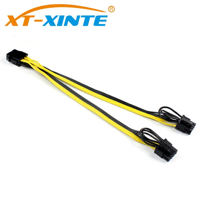 Cable divisor de 25cm para minería, 8 pines de CPU a doble 8 pines (6 pines + 2 pines), para tarjeta gráfica de vídeo, PCI-E - imagen 4