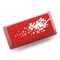 Keycaps ABS Shine-Through Sakura Negro Rojo – Teclado Mecánico