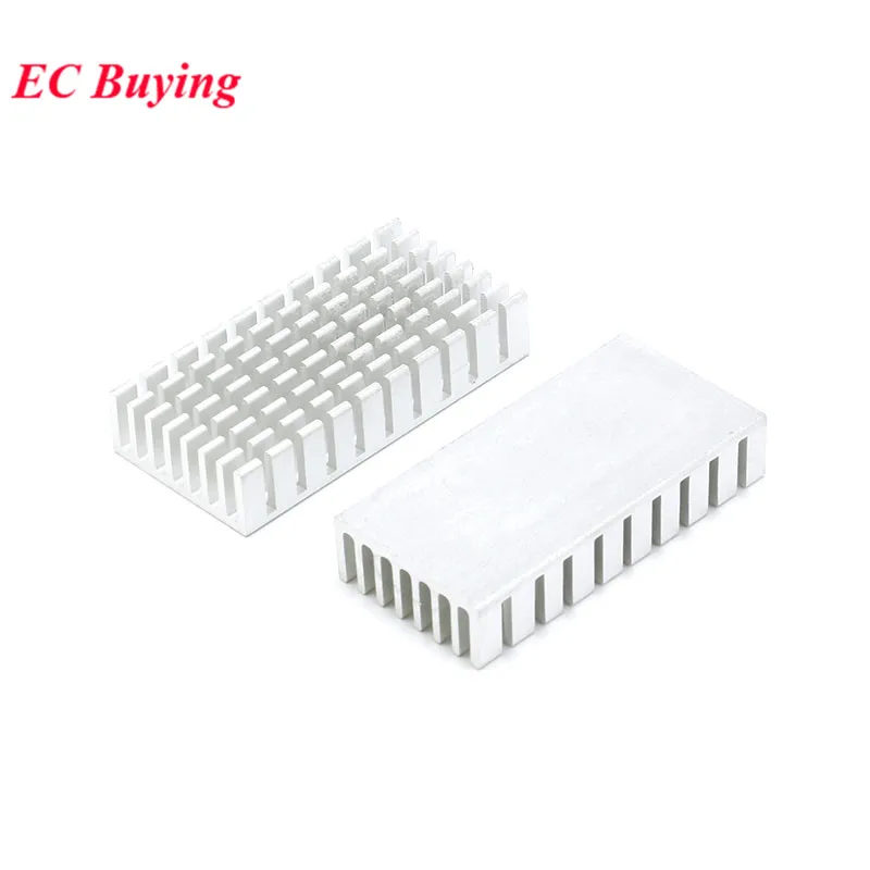 2 uds/1 unidad 50X25X10mm disipador de calor enfriador de radiador aleta de refrigeración disipador de calor de aluminio para módulo de Transistor LED IC PCB PBC 50*25*10mm - imagen 4