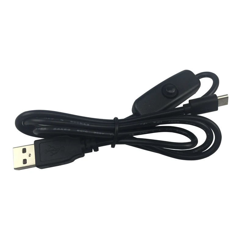 Cable de alimentación USB de 1M con botón de encendido/apagado, Cable cargador de puerto USB a Micro USB para Raspberry Pi 3/Zero - imagen 4
