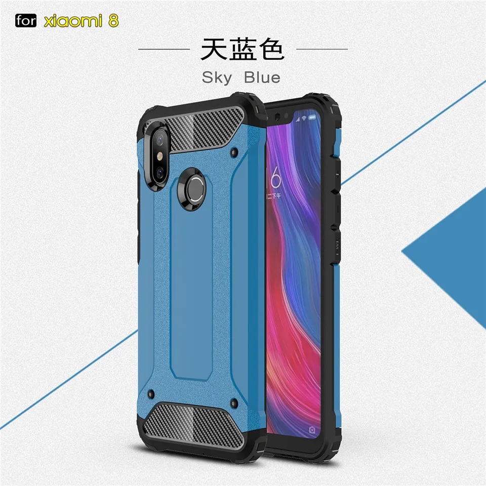HereCaseStrong Hybrid Tough Shockproof Armor Phone Back Case For Xiaomi Mi8 SE Mix2S Mi5X 6X Redmi 5A Note 5A Rugged Impact Cover (19)