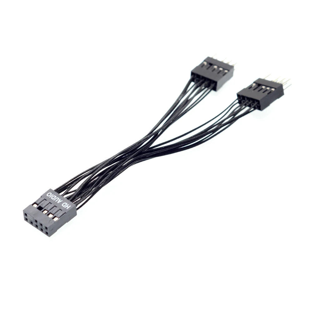 Cable Extensión 9 Pines HD Audio Y Divisor 1 a 2 Puertos Macho Hembra - imagen 3
