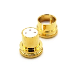 Tapas XLR de cobre chapado en oro para conectores
