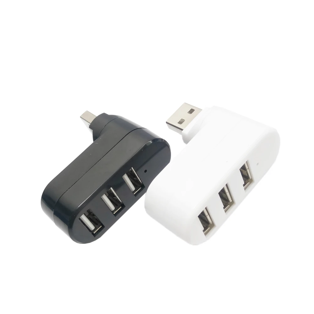 HUB USB 2,0 giratorio de alta velocidad, 3 puertos, adaptador divisor para Notebook/Tablet, ordenador, PC, periféricos - imagen 3