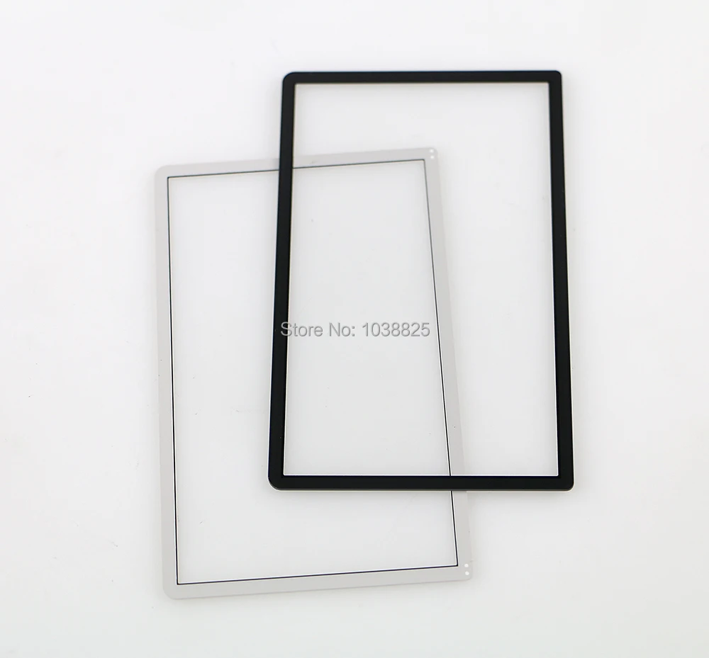 50 unids/lote negro blanco marco de pantalla superior cubierta de lente película protectora de pantalla LCD para nueva consola 3DS - imagen 3