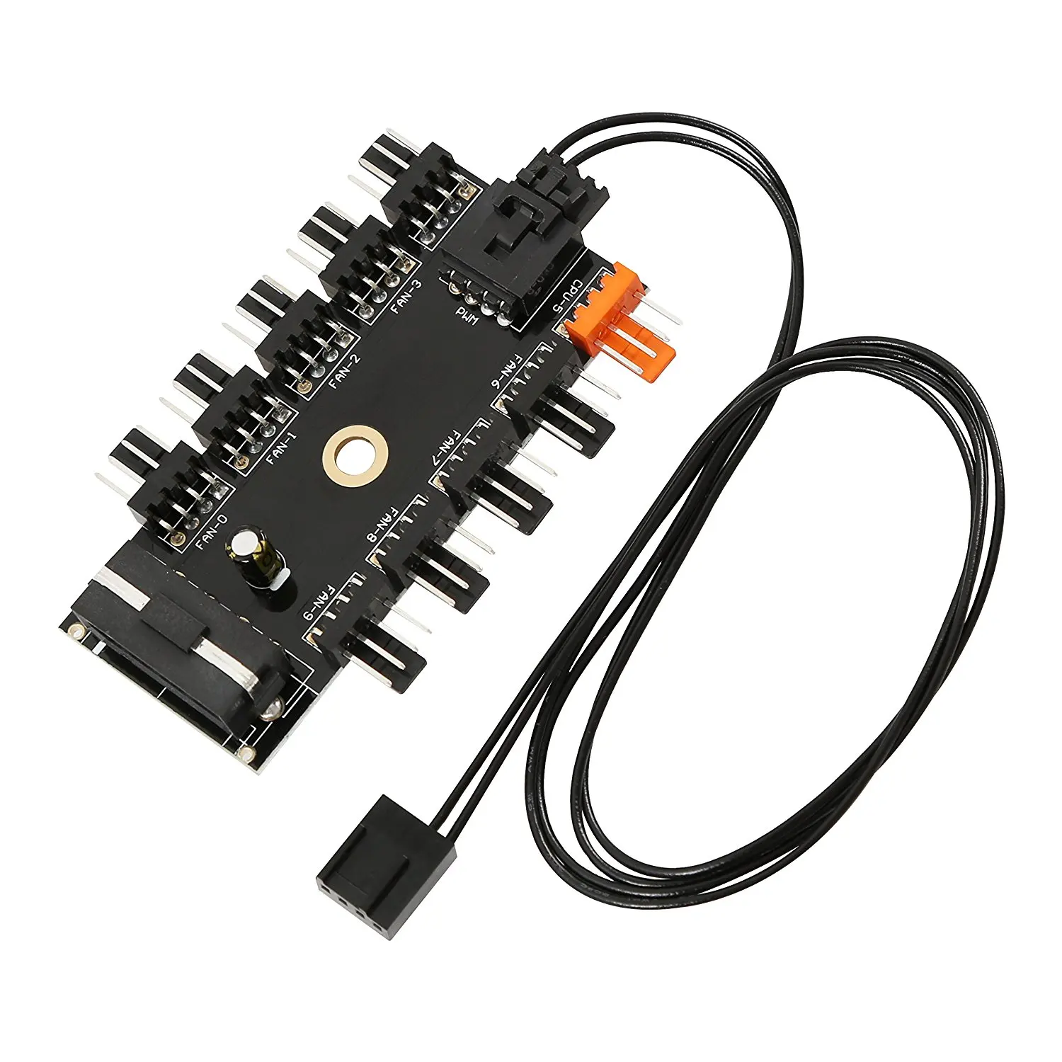 Ventilador CPU PWM 12V con Hub 10 Puertos SATA/Molex - imagen 4