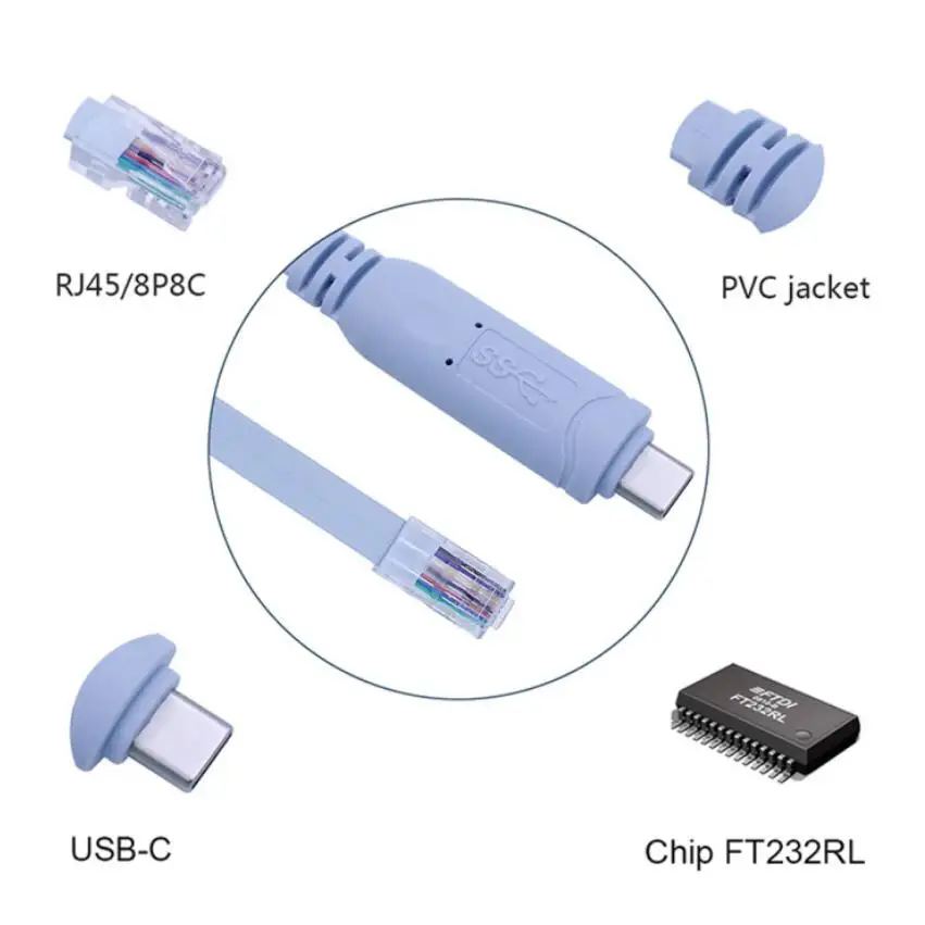 Cable Consola Cisco FTDI Tipo C RJ45 - imagen 2
