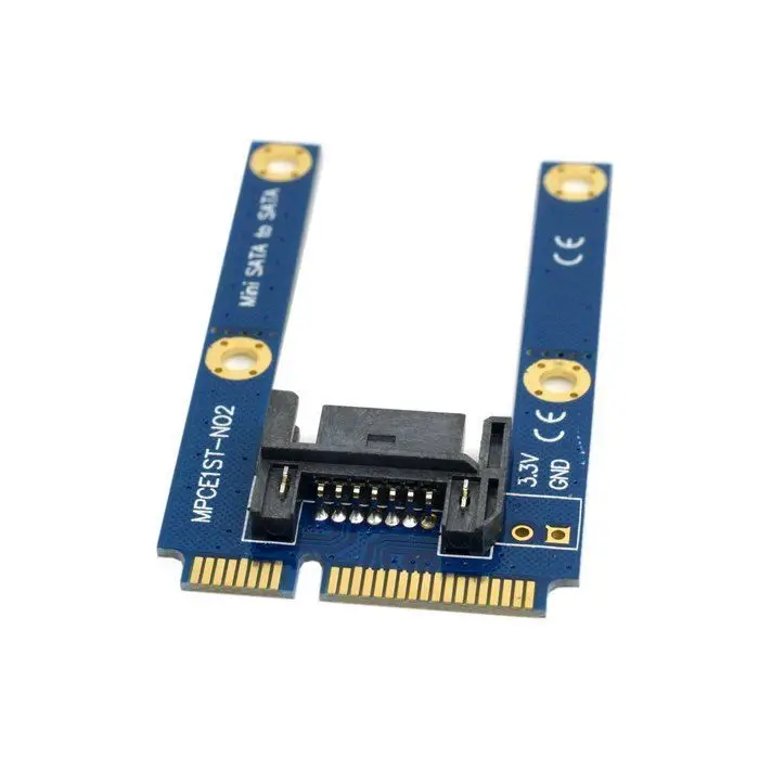 Mini PCI-E mSATA SSD de 50mm a SATA, disco duro de 7 pines, adaptador de extensión PCBA - imagen 3