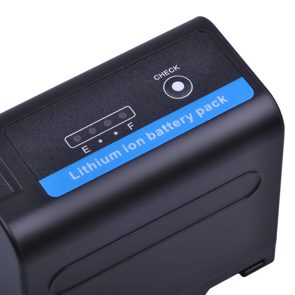 Batmax-Batería de NP-F970 de 7200mAh, con indicadores LED de potencia para YONGNUO, luz de vídeo LED Godox, para Sony QM91D NP-F960 - imagen 4