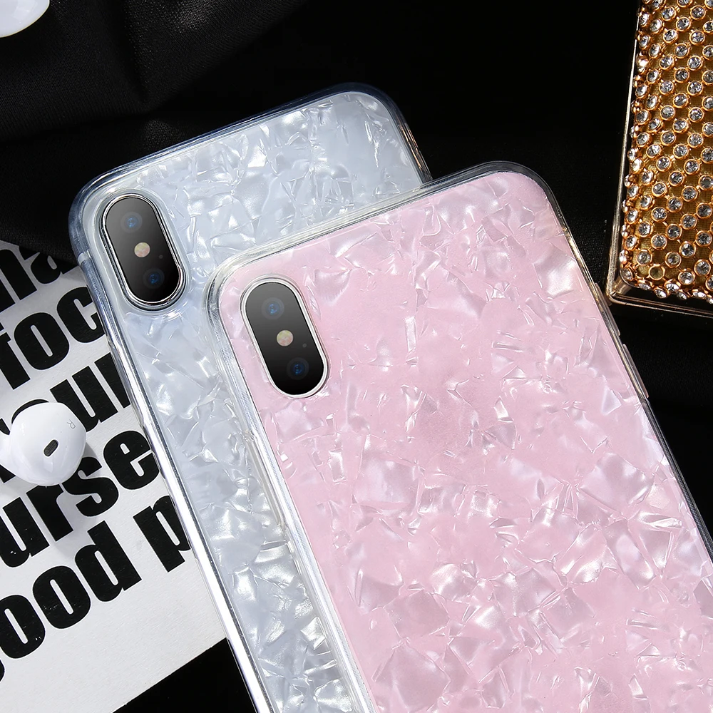 Funda de teléfono de silicona TPU suave, carcasa brillante de lujo para iPhone X, XS, XR, 11, 12, 13, Mini, 14, 15 Pro Max, 7, 8 Plus, SE 2020 - imagen 2