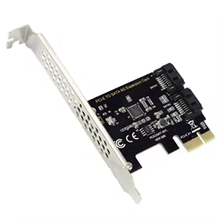 PCI-E-convertidor interno 2,0x1 a 2 puertos SATA III 6 GB/s, tarjeta adaptadora de controlador PCI Express para SATA HDD SSD
