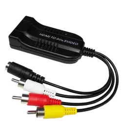Convertidor HDMI a RCA 1080p – Adaptador Vídeo CVBS y S-Video