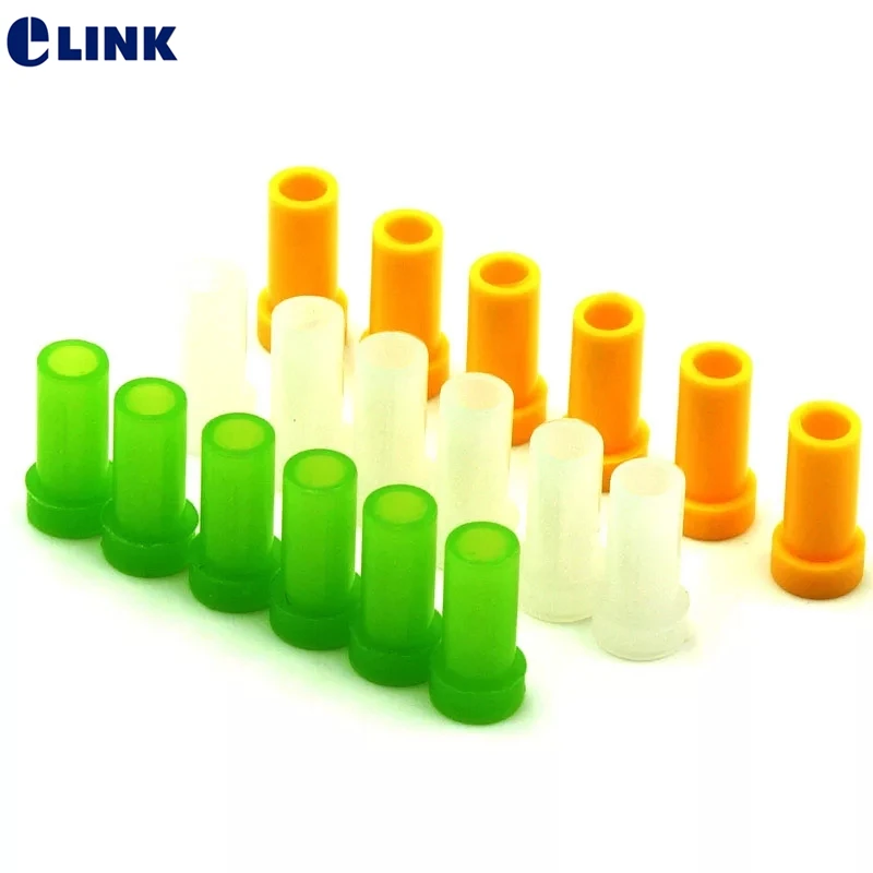 ELINK-tapa antipolvo de fibra óptica SC ST FC, Protector de cubierta antipolvo SC, Conector de 2,5mm, transparente, verde y amarillo, Envío Gratis, 200 piezas