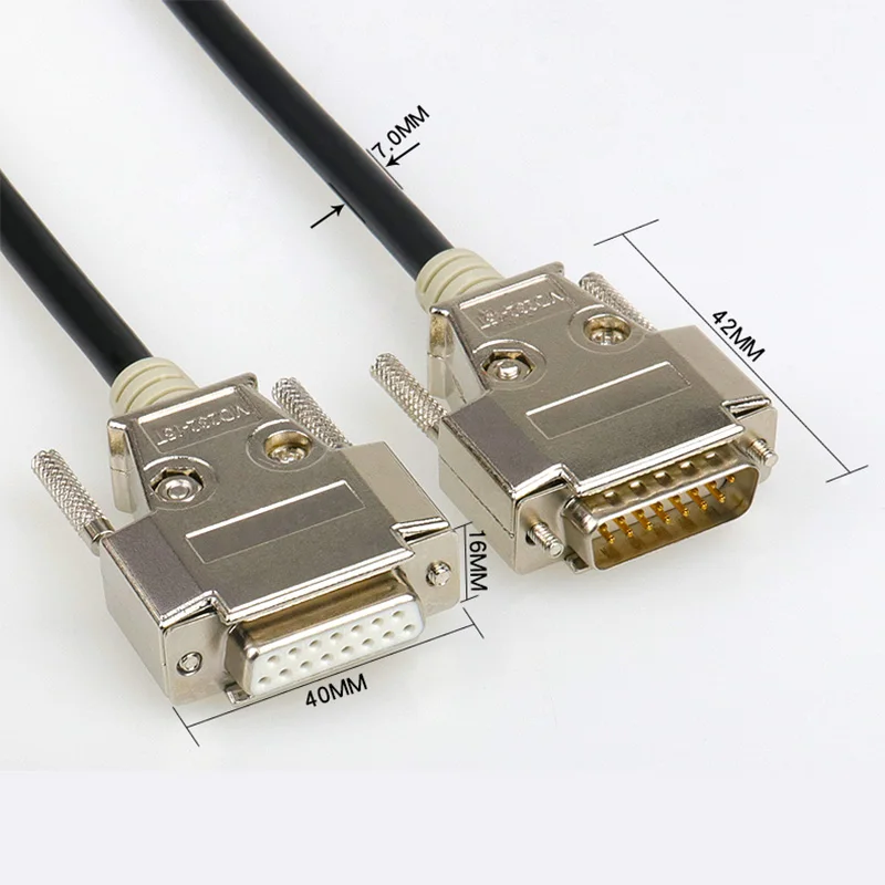Cable DB15 15 pines - conectores macho a macho, hembra a hembra - imagen 2