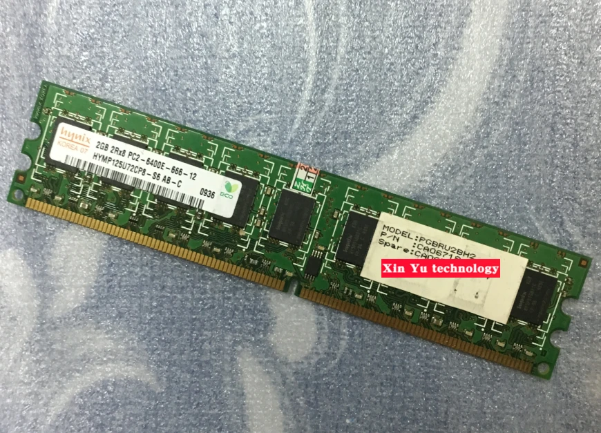Pour Hynix 2 Go DDR2 800MHz 2G PC2-6400E 2Rx8 pure ECC serveur mémoire RAM Kamppin garantie à vie