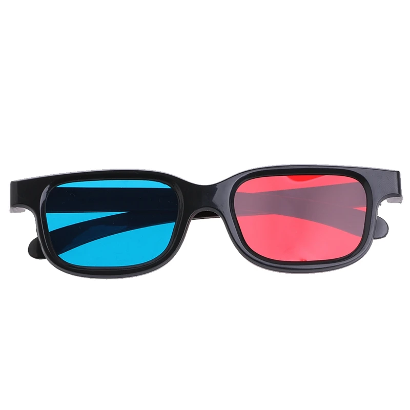 Gafas universales de 0.2m m del anaglifo azul rojo del marco negro para el DVD del juego de la película