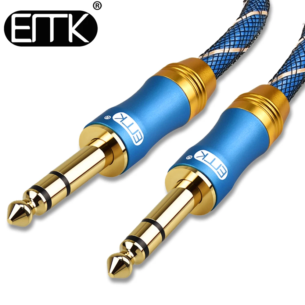 Cable de Audio estéreo equilibrado EMK, 6,35mm, 1/4 ", TRS a 6,35mm, 1/4", 6,35, 6,3, Jack macho a macho, 5m, 10m, 15m