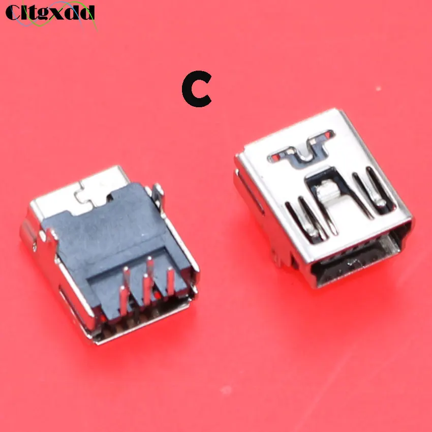 Cltgxddd-Mini USB tipo B para teléfono móvil, conector hembra de 10 piezas, 5 pines, 8 pines, 10 pines, SMT, SMD, piezas de reparación para MP3 y MP4 antiguo - imagen 4