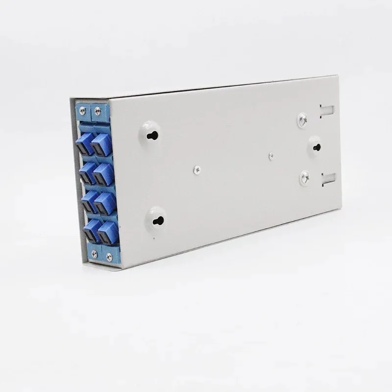 Caja de terminación de fibra 8 núcleos SC montaje en bastidor panel de conexión de fibra óptica totalmente instalado con coletas y adaptador 8 puertos ELINK 1 pieza - imagen 4