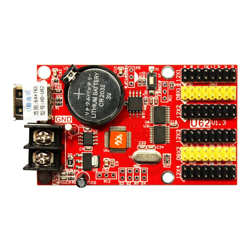 Huidu-disco U HD-U62, tarjeta led de un solo color, funciona con módulos de pantalla de vídeo led de un solo color y dos colores - imagen 2