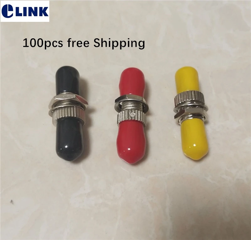 Acoplador de fibra ST simplex monomodo, multimodo, apc, upc, om3, om4, om5, adaptador de fibra óptica, envío gratis, IL 0.2dB, 100 piezas